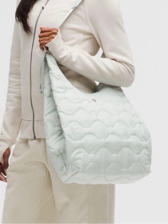 lululemon athletica Handbags - Lululemon Quilty Pleasures Shoulder Bag 14L NWT Pale Linen